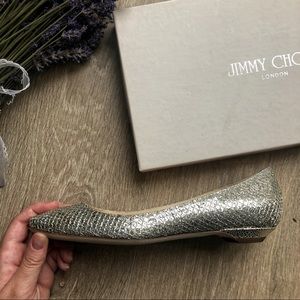 Jimmy Choo Glitter Flats